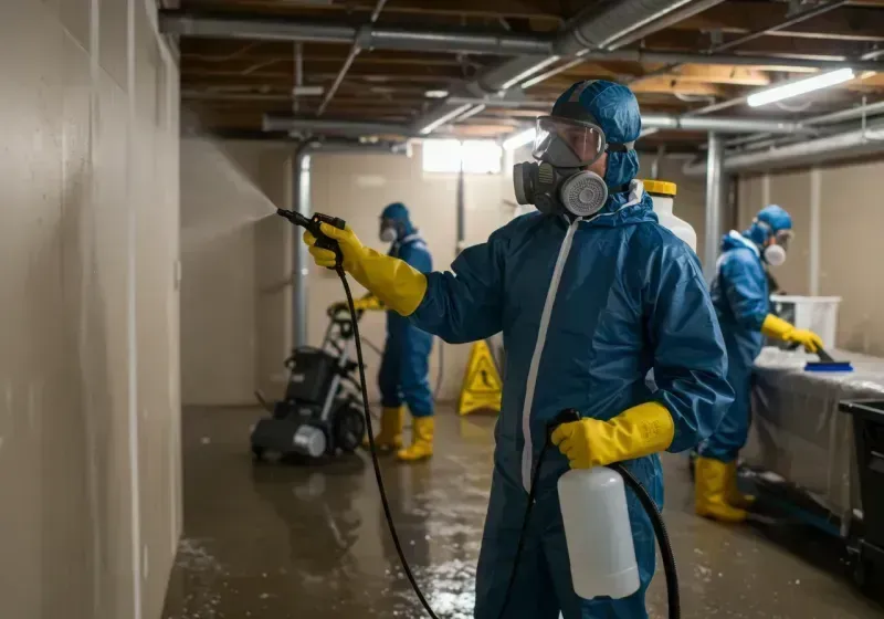 Basement Sanitization and Antimicrobial Treatment process in Wesley Hills, NY